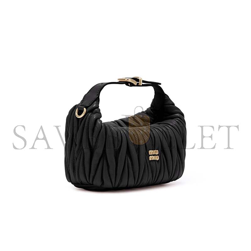 MIU MIU QUILTED NAPPA LEATHER POUCH 5NE026 (15*8.5*8cm)